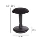 Jean Adjustable Height Active Office Stool - Black Sit-To-Stand