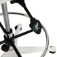 Waylon Mid-Back Transparent Gray Mesh Drafting Chair with White Frame and Flip-Up Arms