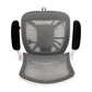 Waylon Mid-Back Transparent Gray Mesh Drafting Chair with White Frame and Flip-Up Arms
