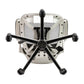 Waylon Mid-Back Transparent Gray Mesh Drafting Chair with White Frame and Flip-Up Arms