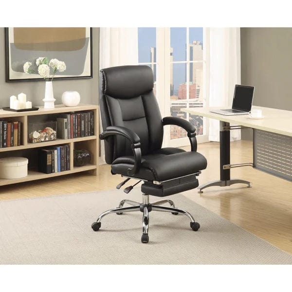 Contemporary Executive High Back Reclining Chair, Black