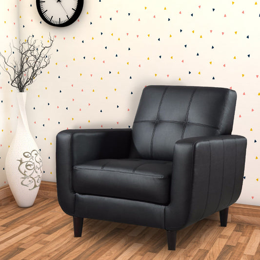High-Toned Accent Chair, Black