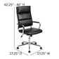 Hansel High Back Black LeatherSoft Contemporary Panel Executive Swivel Office Chair