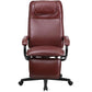 Robert High Back Burgundy LeatherSoft Executive Reclining Ergonomic Swivel Office Chair with Arms