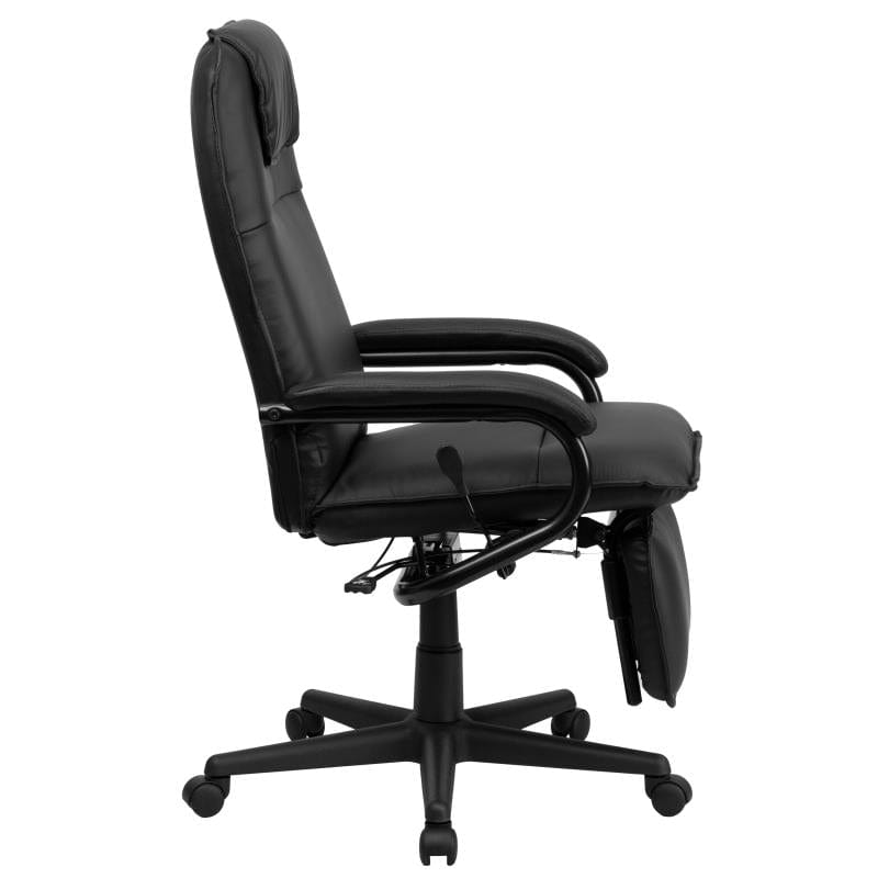 Robert High Back Black LeatherSoft Executive Reclining Ergonomic Swivel Office Chair with Arms