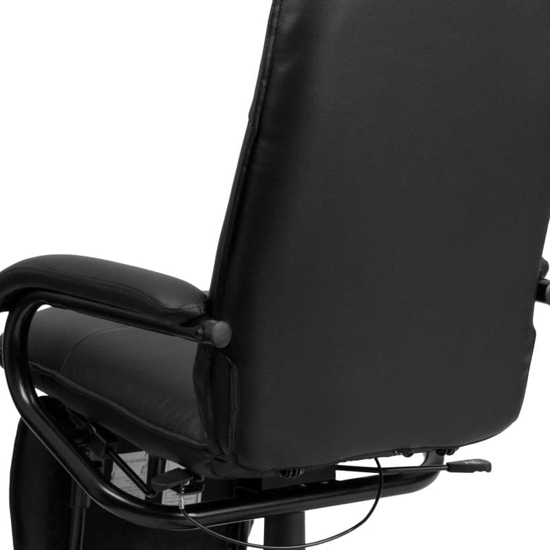 Robert High Back Black LeatherSoft Executive Reclining Ergonomic Swivel Office Chair with Arms