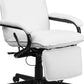 Robert High Back White LeatherSoft Executive Reclining Ergonomic Swivel Office Chair with Arms