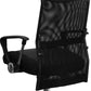 Abney High Back Black Leather and Mesh Swivel Task Office Chair with Arms