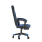 X40 Gaming Chair Racing Computer Chair with Fully Reclining Back/Arms and Transparent Roller Wheels, Slide-Out Footrest, - Black/Blue