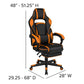 X40 Gaming Chair Racing Ergonomic Computer Chair with Fully Reclining Back/Arms, Slide-Out Footrest, Massaging Lumbar - Black/Orange