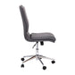 Madigan Mid-Back Armless Swivel Task Office Chair with LeatherSoft and Adjustable Chrome Base, Gray