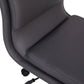 Madigan Mid-Back Armless Swivel Task Office Chair with LeatherSoft and Adjustable Chrome Base, Gray