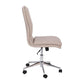 Madigan Mid-Back Armless Swivel Task Office Chair with LeatherSoft and Adjustable Chrome Base, Taupe