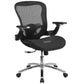 Sam Mid-Back Transparent Black Mesh Executive Swivel Ergonomic Office Chair with Synchro-Tilt & Height Adjustable Flip-Up Arms