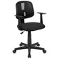 Flash Fundamentals Mid-Back Black Mesh Swivel Task Office Chair with Pivot Back and Arms