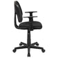 Flash Fundamentals Mid-Back Black Mesh Swivel Task Office Chair with Pivot Back and Arms