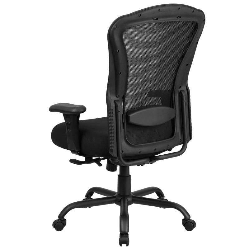 HERCULES Series 24/7 Intensive Use Big & Tall 400 lb. Rated Black Mesh Multifunction Synchro-Tilt Ergonomic Office Chair