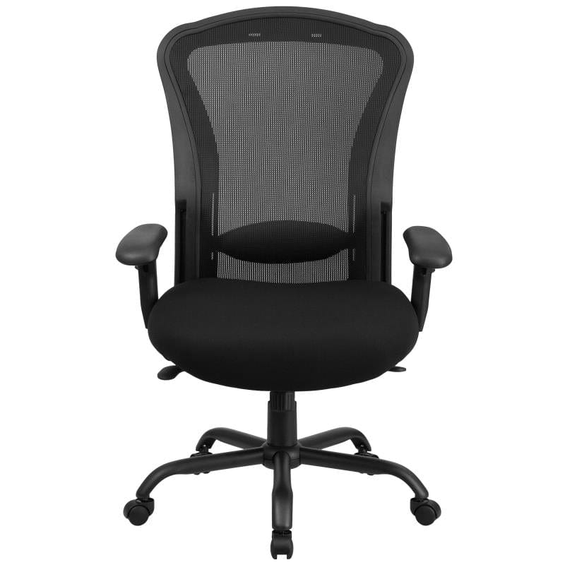 HERCULES Series 24/7 Intensive Use Big & Tall 400 lb. Rated Black Mesh Multifunction Synchro-Tilt Ergonomic Office Chair