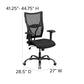 HERCULES Series Big & Tall 400 lb. Rated Black Mesh Executive Swivel Ergonomic Office Chair with Adjustable Arms