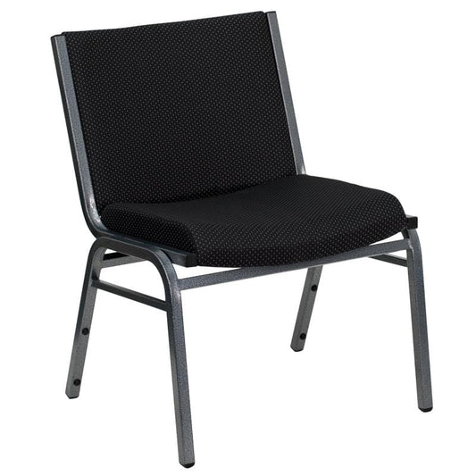HERCULES Series Big & Tall 1000 lb. Rated Black Fabric Stack Chair
